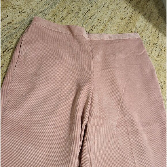 New! Alfred Dunner Womens Pants Size 10 Pink Corduroy Classic Fit Pull On 30x28" - Picture 4 of 16